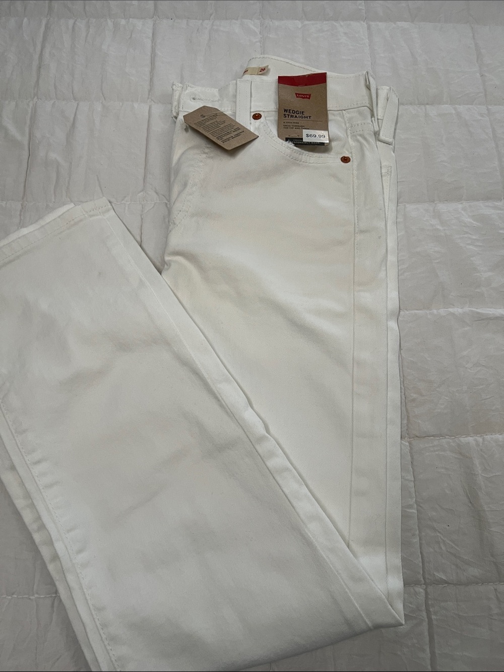 Levi's White wedgie Straight Jeans